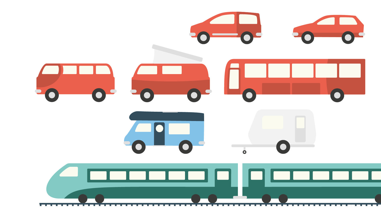 Campaign assets - transport illustrations