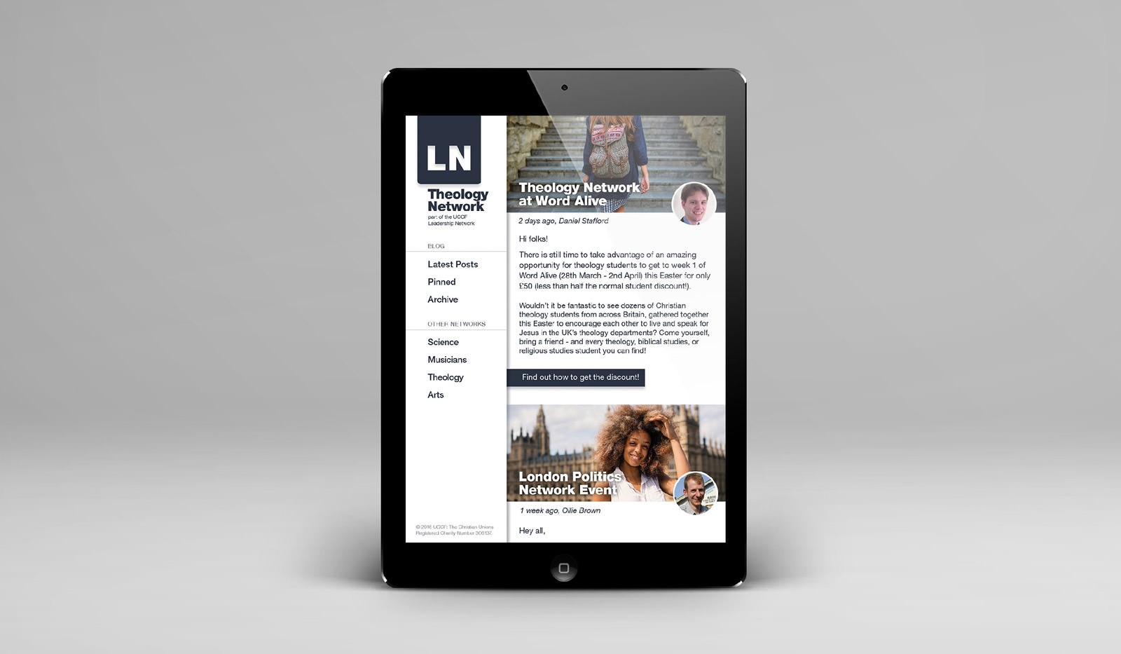 Leadership Network blog on iPad