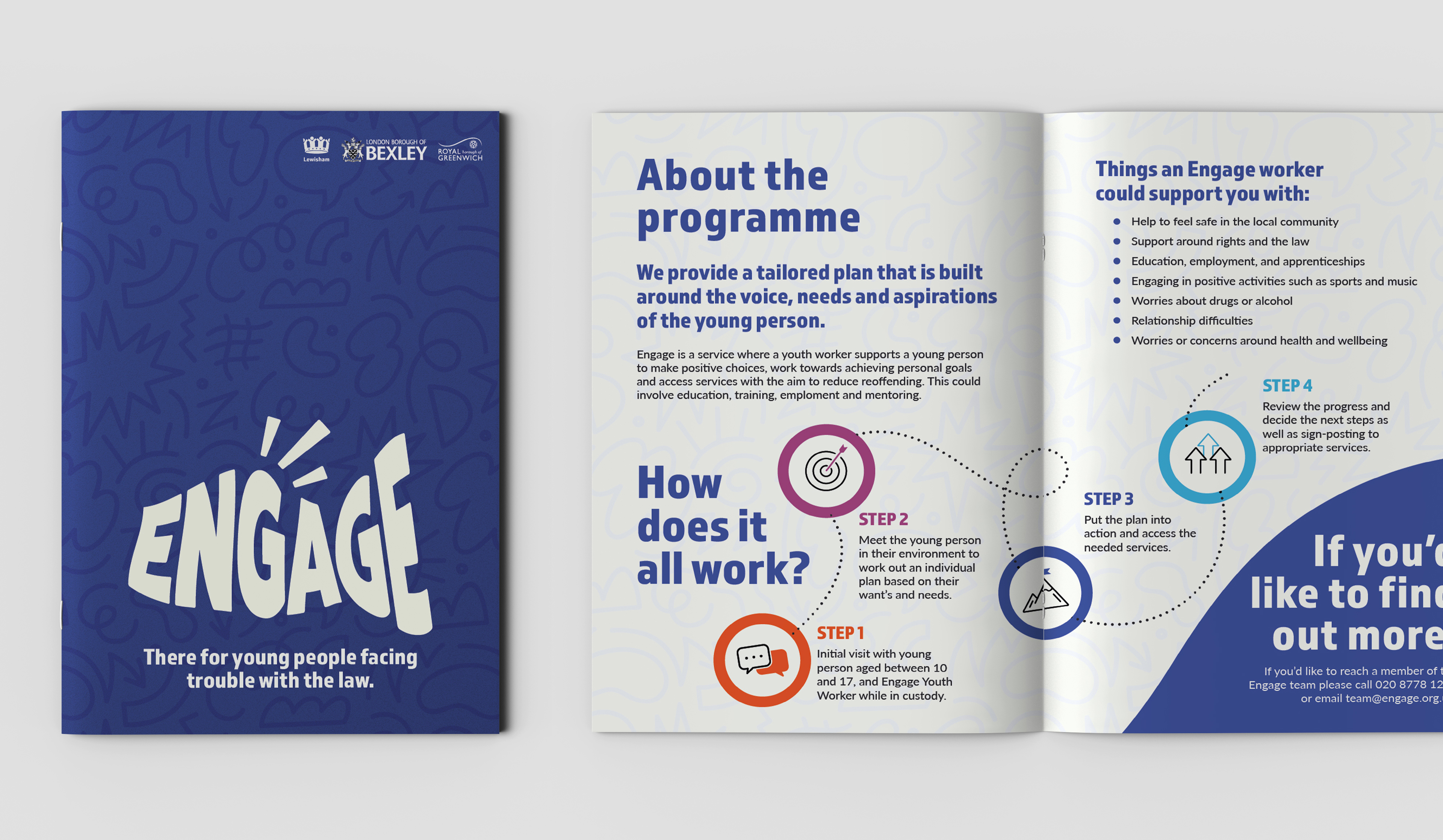 Engage booklet design for local authority young offenders programme