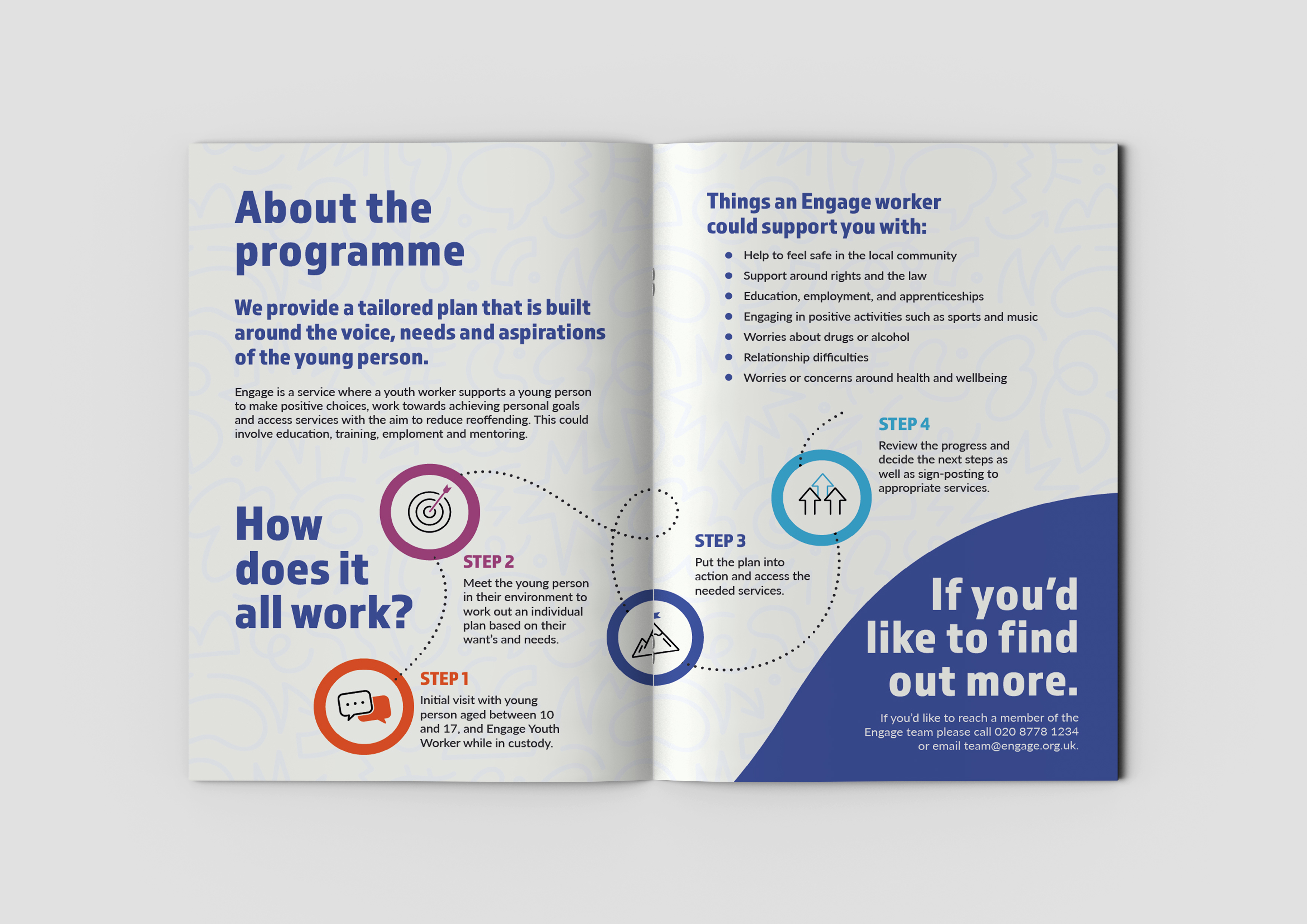 Engage Booklet Design inside pages